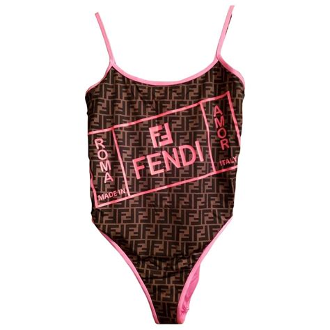 fendi bathing suit vintage|fendi lycra swimsuit.